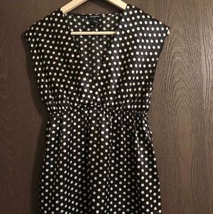 White polka dot blouse